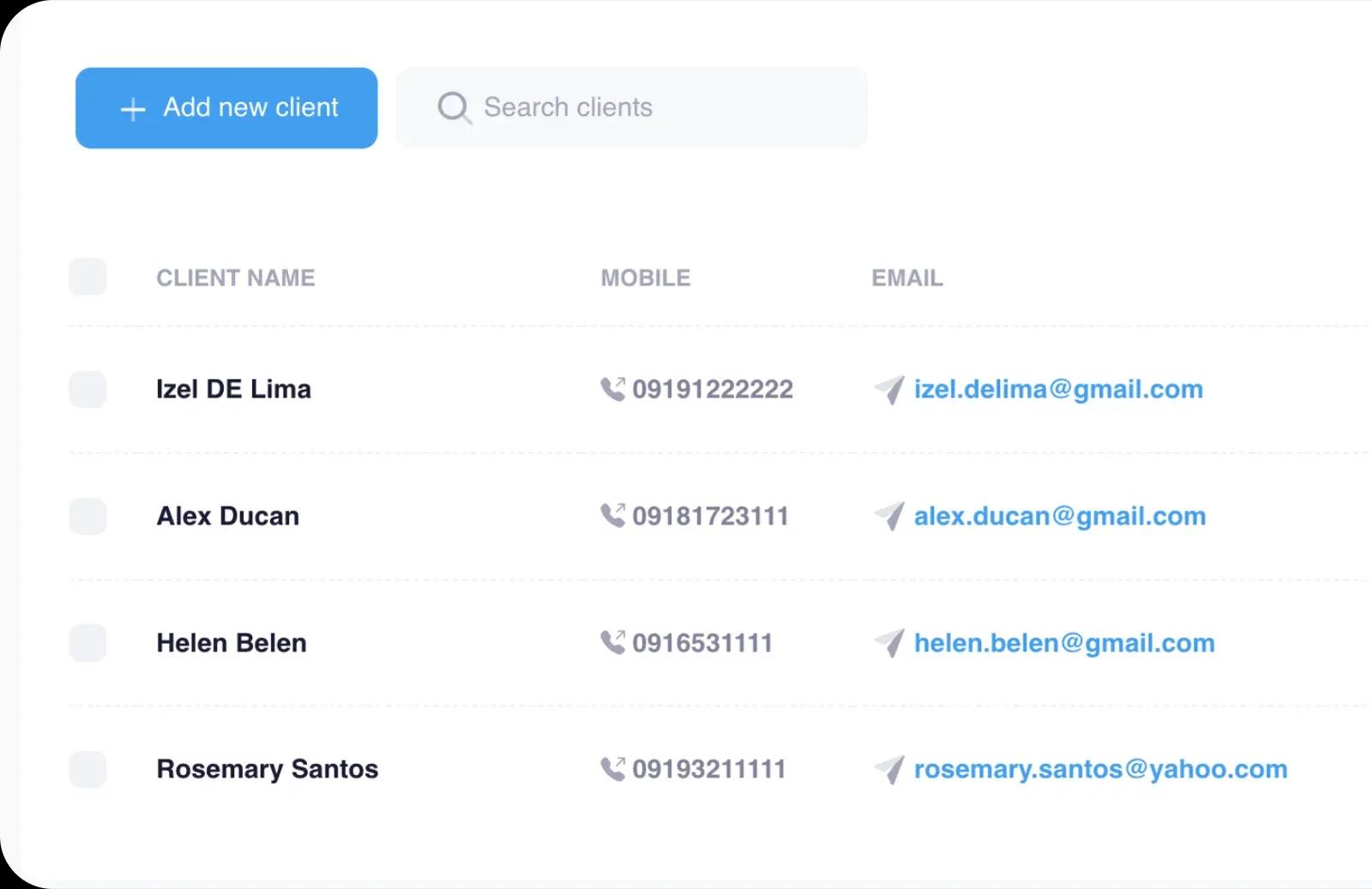 Kvanz desktop screen with contacts list